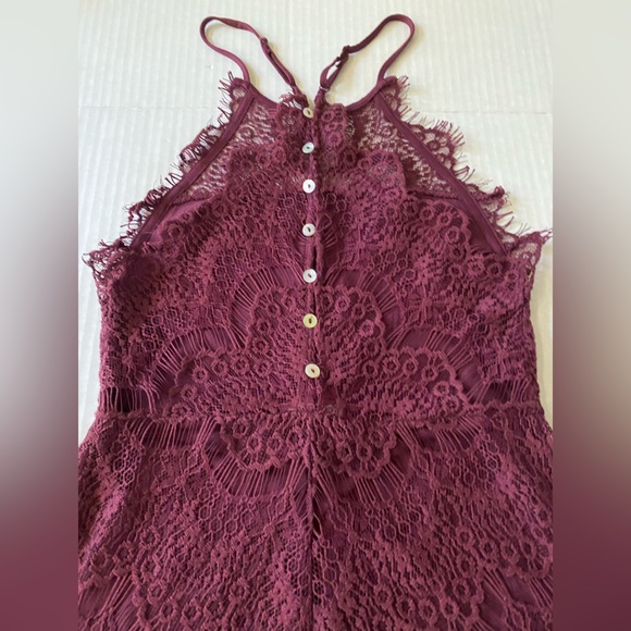 Free People Intimately Crochet Lace Shell Buttons Bodycon Slip Dress Size XS - Picture 13 of 16